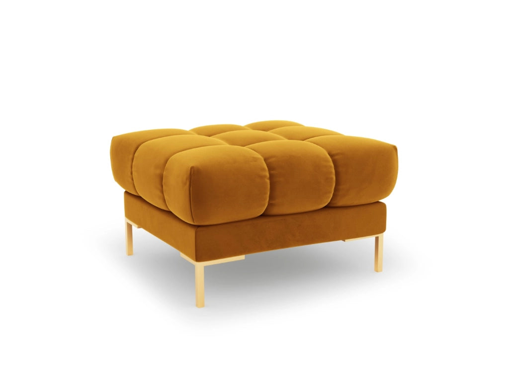 Cosmopolitan Design - Pouf "Bali" in velluto giallo 