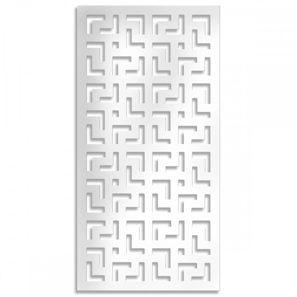 LABYRINTH - L - Pannello in PVC traforato - Parasole Colore: bianco, Misura: 73x148 cm