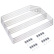 Set di piatti girevoli Shelvo a 1/2 luna, per modulo da 900 mm, Tecnoplastica e Alluminio, Grigia