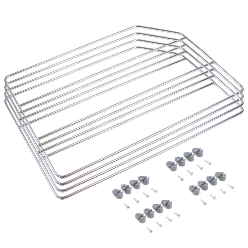 Set di piatti girevoli Shelvo a 1/2 luna, per modulo da 900 mm, Tecnoplastica e Alluminio, Grigia