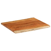 Piano Tavolo 100x80x3,8 cm Rettangolare Legno Acacia Bordi Vivi 370652