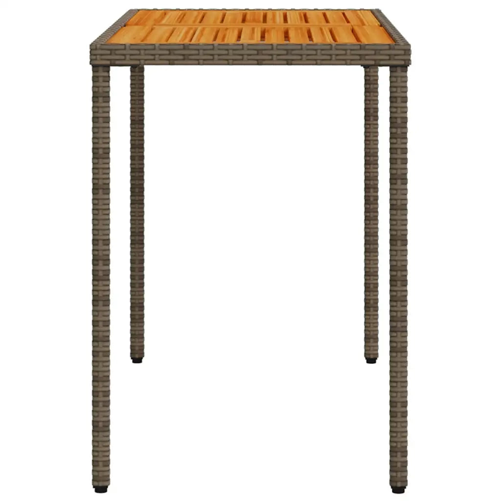 Set da Pranzo da Giardino 5 pz | Set Salotto da Giardino con Cuscini in Polyrattan Grigio