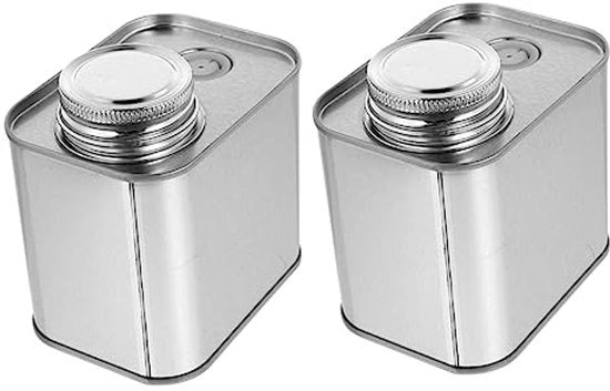 Set a doppio contenitori per caffè in acciaio inossidabile, ciotole rotonde con coperchio a vite, stile vintage/rustico, contenitore alimentare.