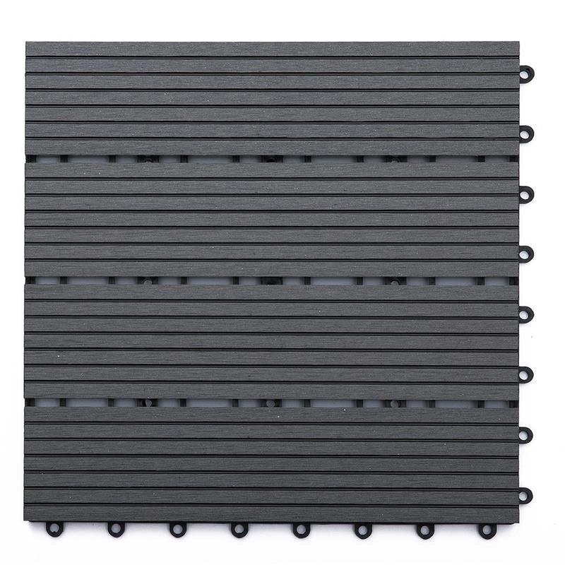 PIASTRELLE DA GIARDINO INCASTRABILI SET DA 11 MATTONELLE  30X30X2.2 CM GRIGIO