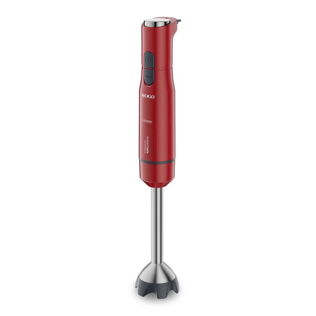 Frullatore a immersione 1200W, 6 lame in acciaio inox con rivestimento titanio e 21 velocità, con bicchiere 800 ml - Sogo