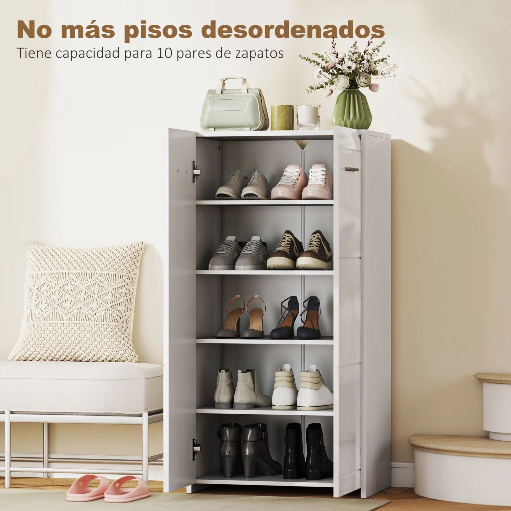 Armadio per Scarpe ¨C zephmum ¨C Bianco 55x36x108 cm