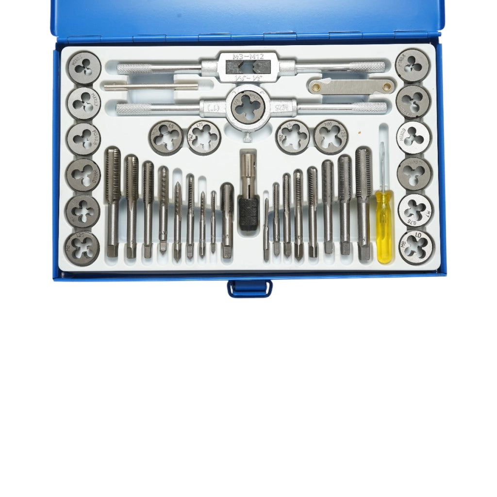 Set di maschi e filiere metrici M3-M12mm 40 pezzi Breckner Germany