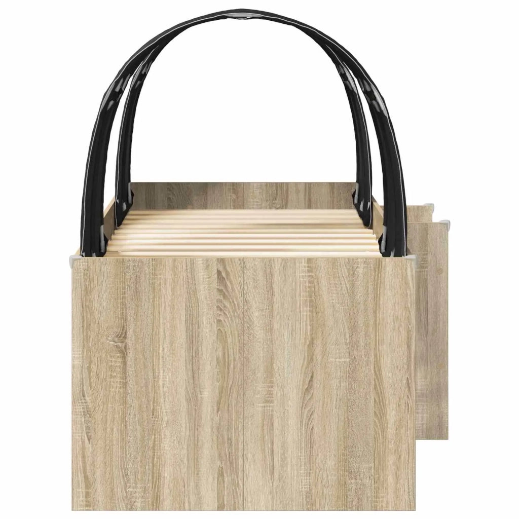 Letto con Tunnel 3 pz Rovere Sonoma e Nero Legno ingegnerizzato 3423568
