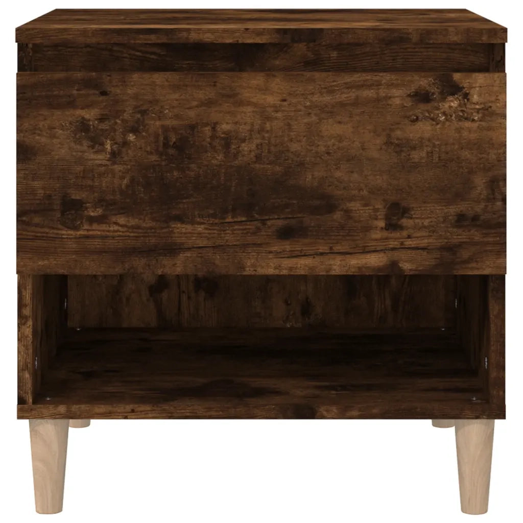 Comodini 2 pz-Set di 2 Tavolino da notte Rovere Fumo 50x46x50 cm in Legno Multistrato