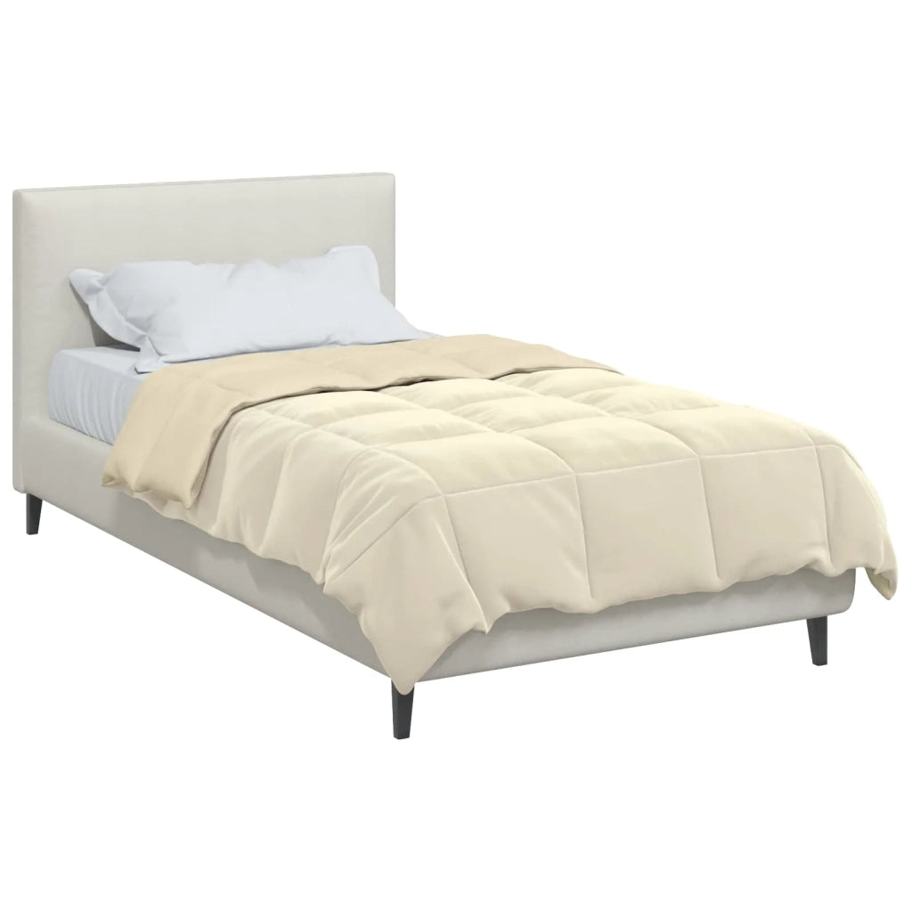 Piumone | Duvet Invernale Trapuntato Crema 155 x 200 cm Microfibra
