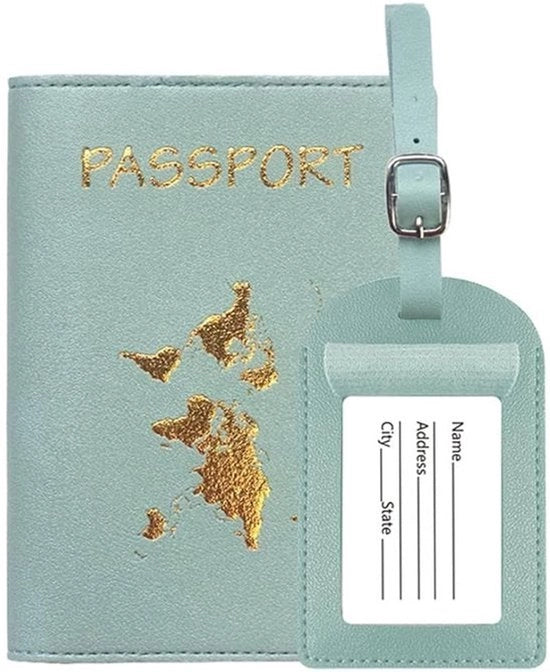 Etichette per Bagaglio Set da 2 - Porta Passaporto - Etichetta di Spedizione