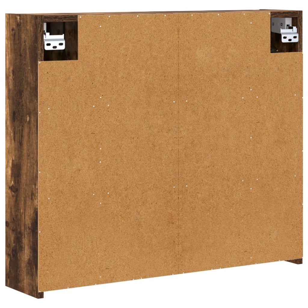 Mobiletto per specchio da bagno Rovere fumé 73,5 x 16 x 62,5 cm 889171