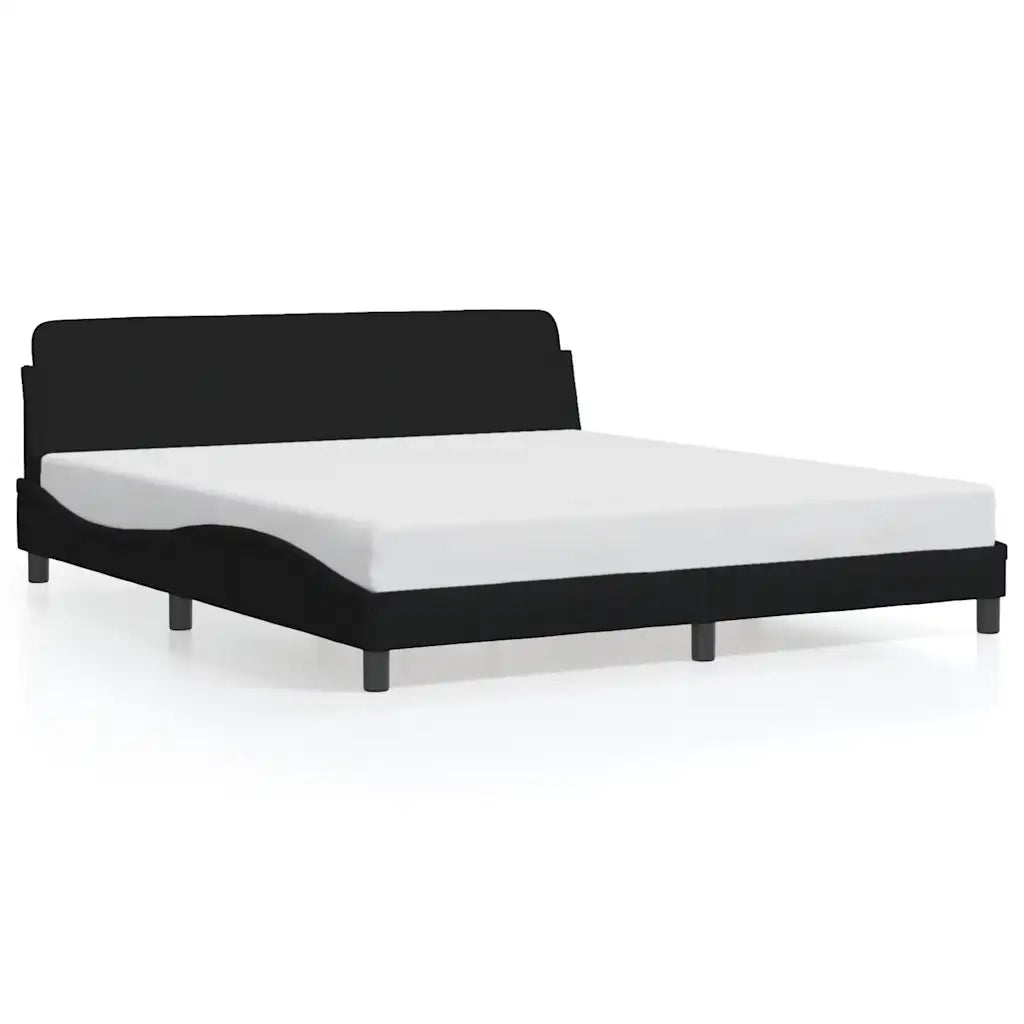 Struttura letto Dover Nera 180x200 cm in Tessuto 373335