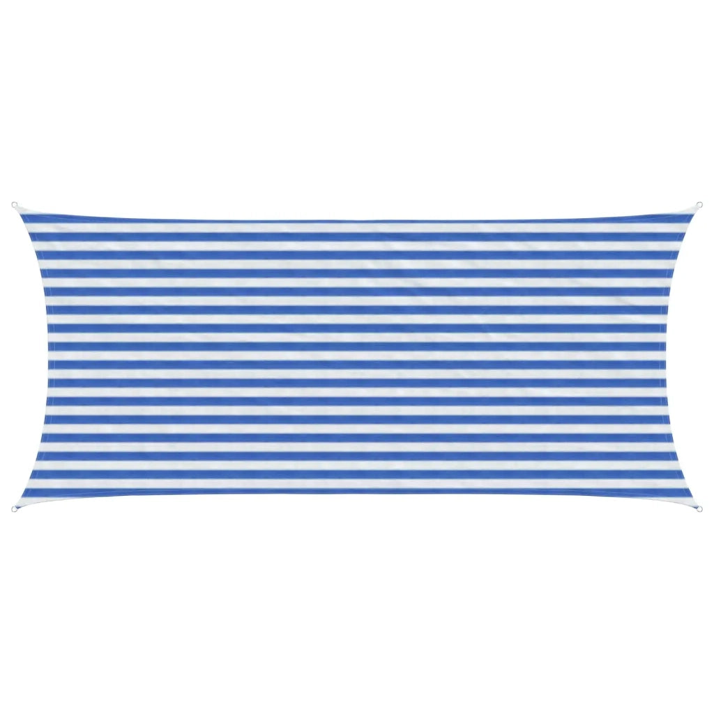 Vela Parasole | Telo Ombra | Vela da ombra Blu e Bianco 2 x 4,5 m HDPE