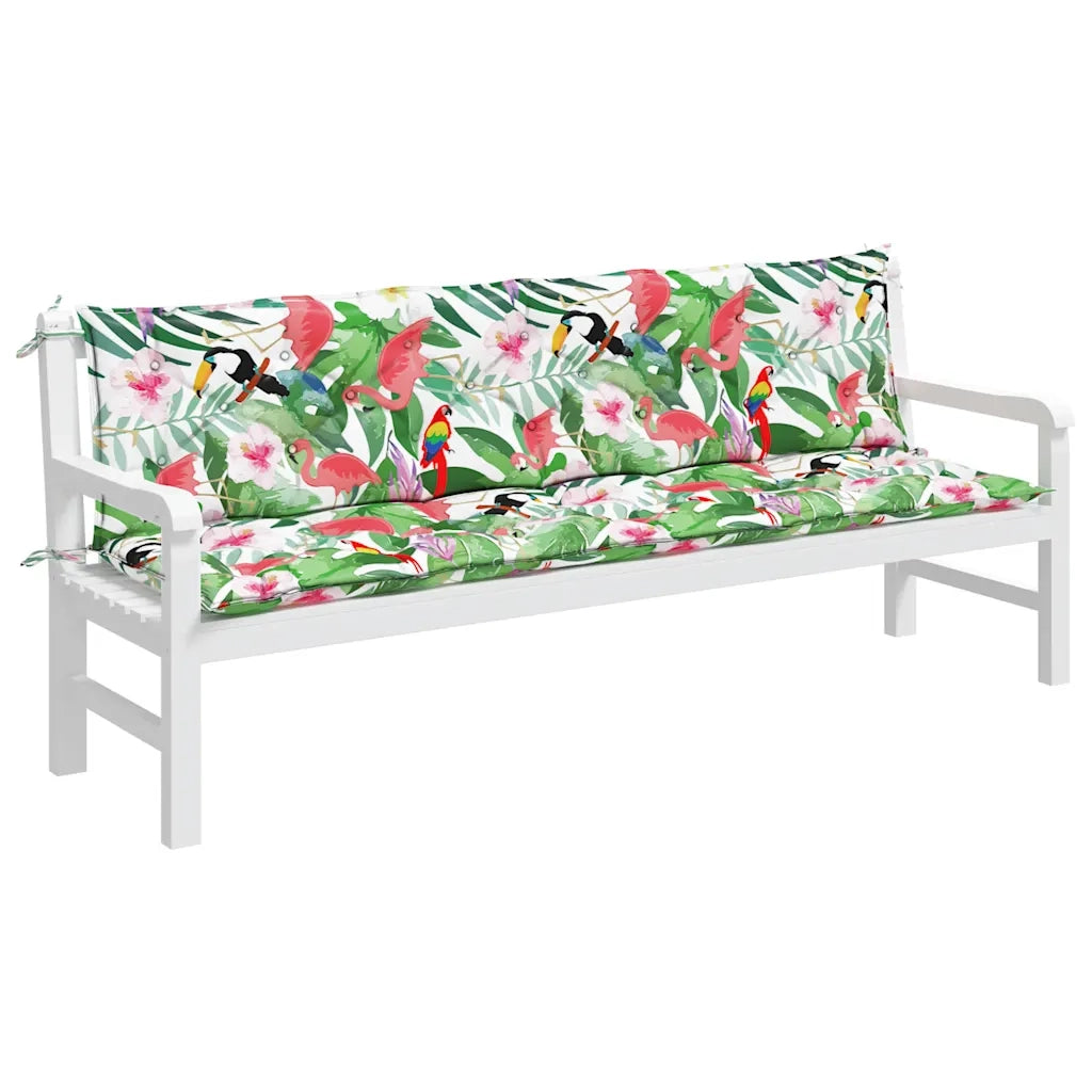 Cuscini Panca da Giardino 2pz Multicolore 200x50x7cm in Tessuto 361749