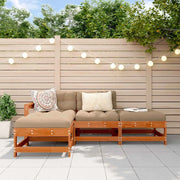 Set Lounge da Giardino 4 pcs Marrone Cerato