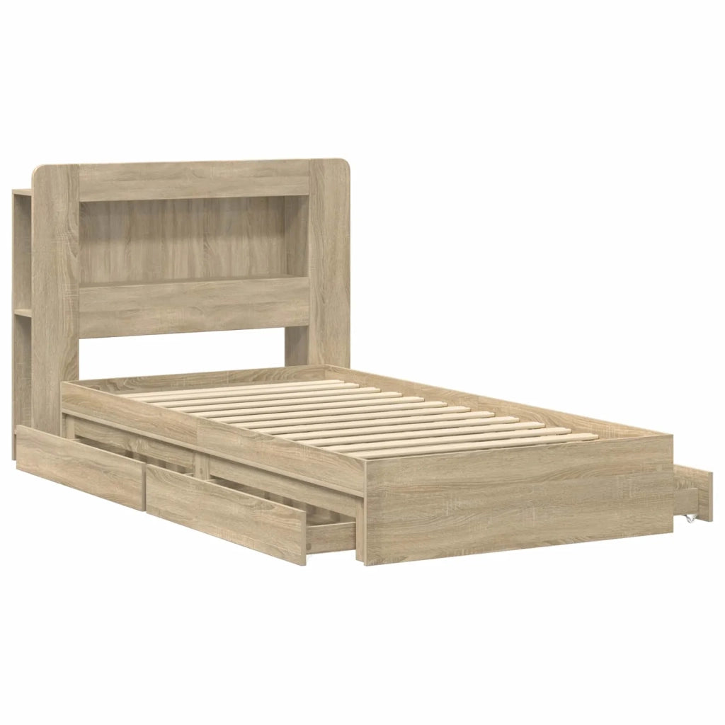 Telaio del letto con storage Rovere Sonoma 90 x 200 cm 3433640
