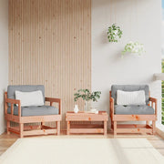 Sedia da patio-Sedie da Giardino con Cuscini 2 pz in Legno Massello di Douglas 316889