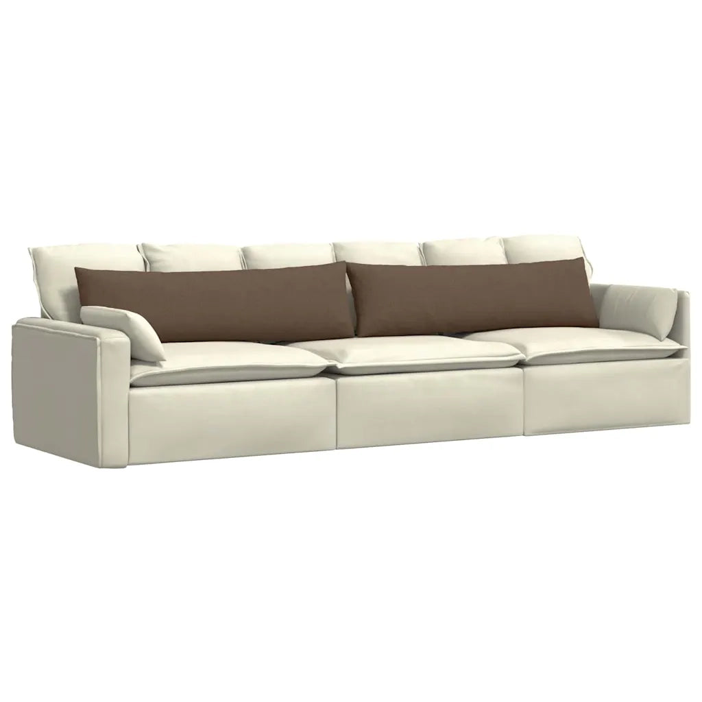 Cuscini da Divano 2 pcs Marrone 145 x 40 cm Tessuto