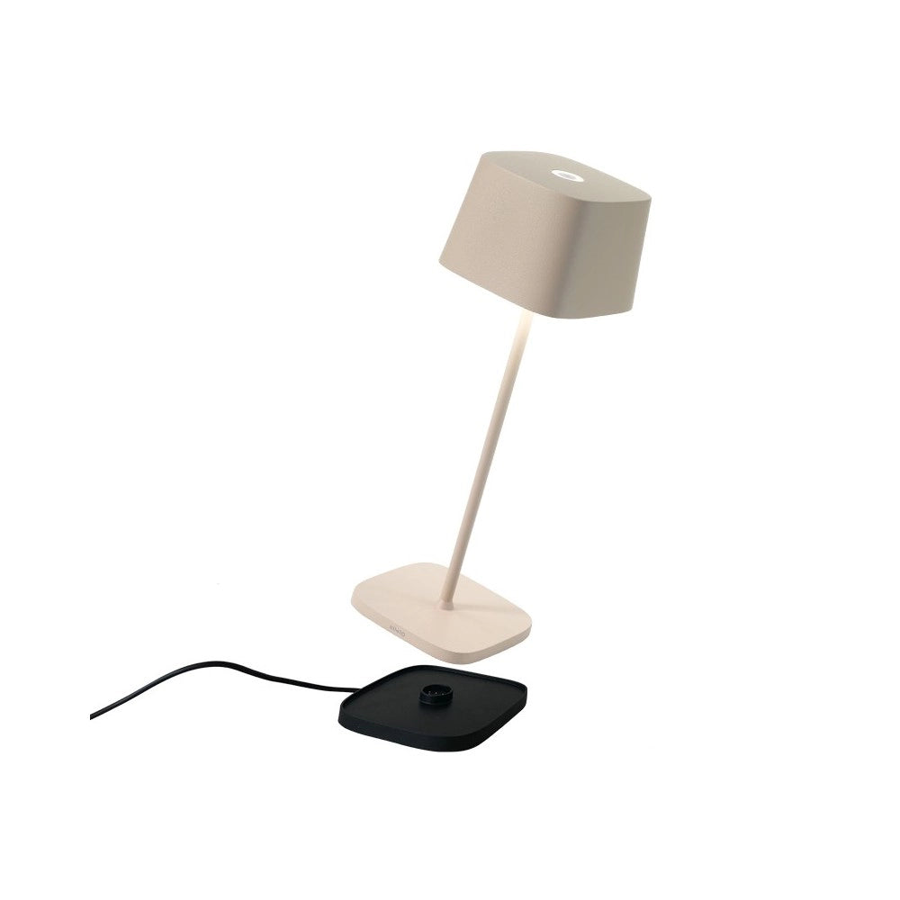 Lampada a led da tavolo Ofelia Pro Sabbia ricaricabile e dimmerabile