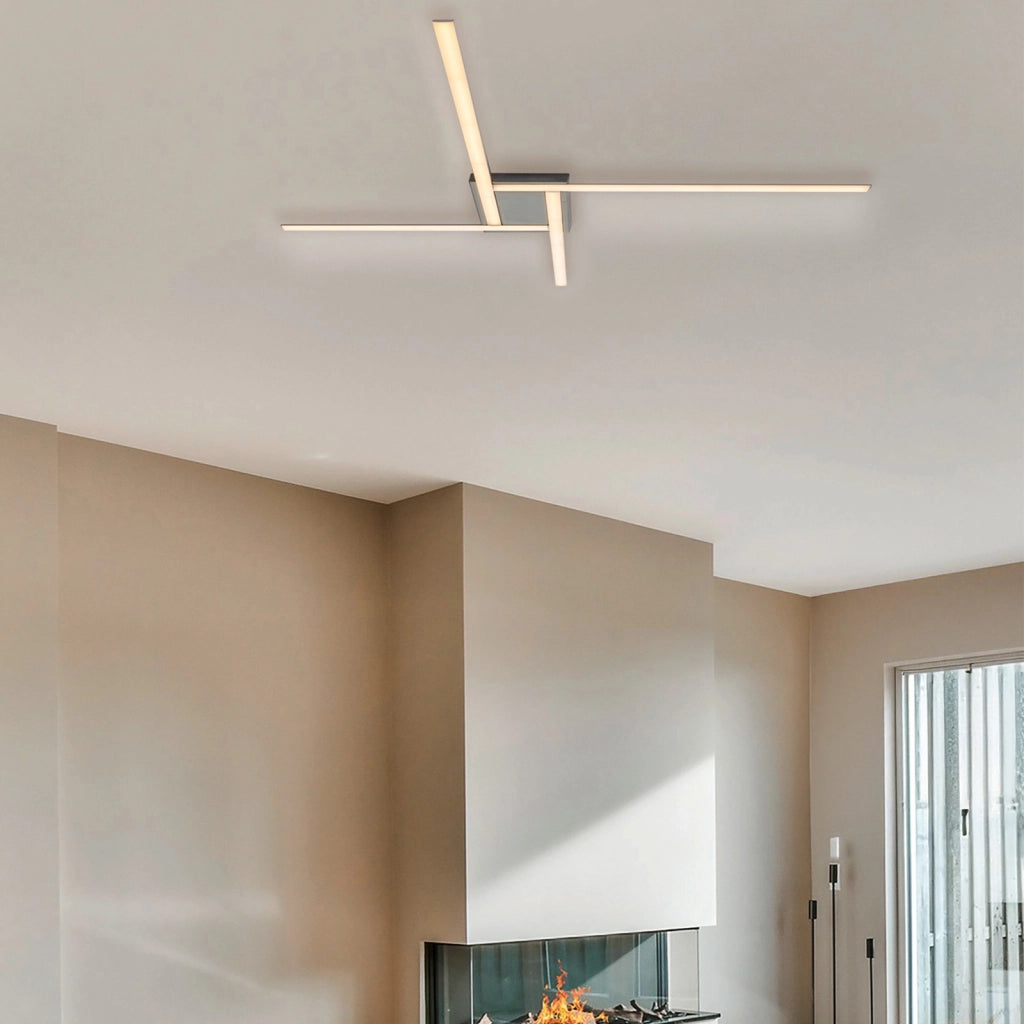 Plafoniera Moderna Melbourne Cemento E Alluminio Led Integrato 30W 3000K/6000K