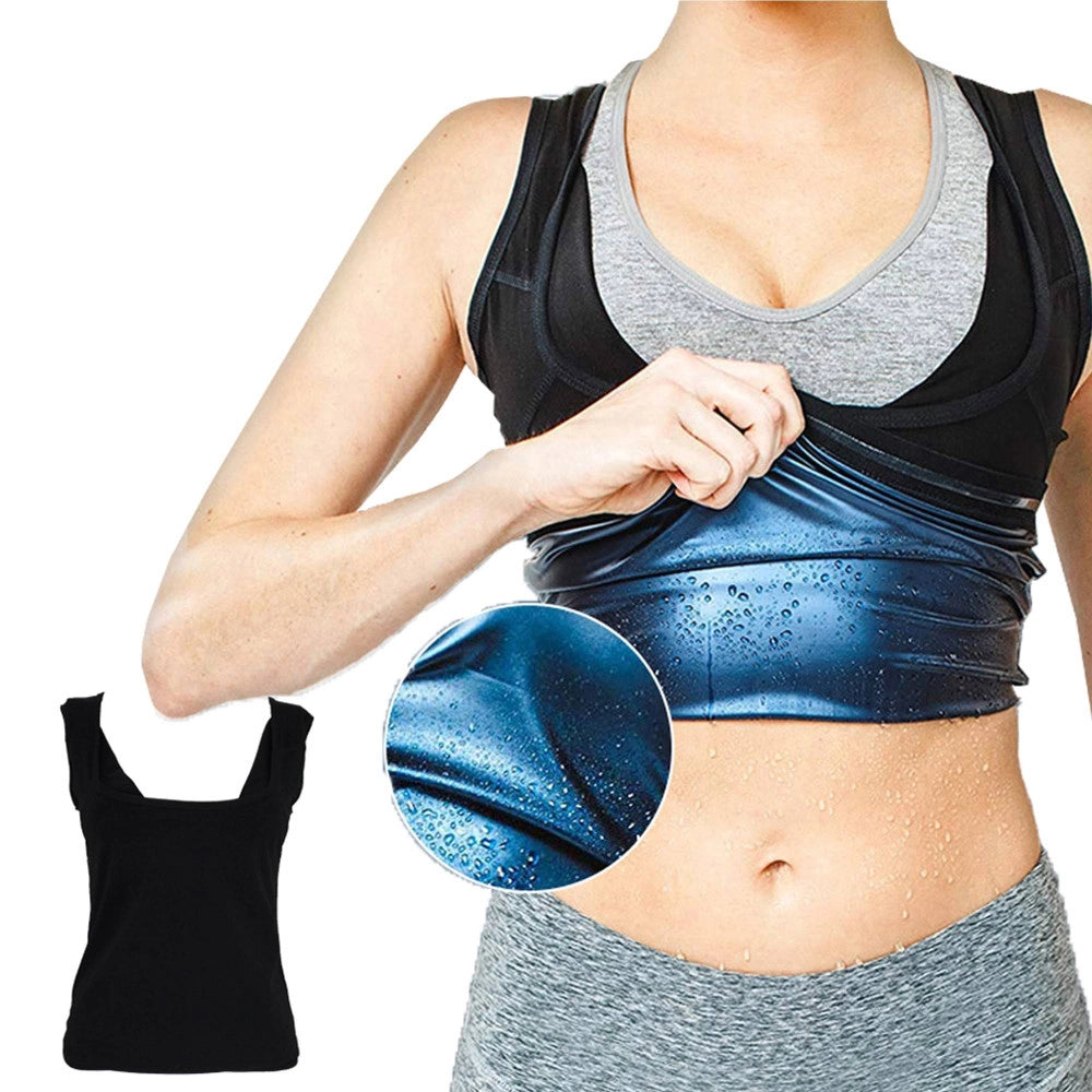 Trade Shop - Canotta Dimagrante Snellente Donna Panciera Rassodante Brucia Grassi Addominali -    L-xl