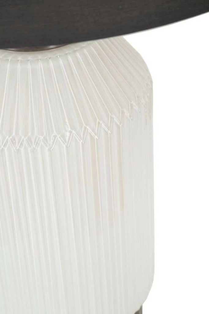 Lampada da tavolo Vidardo, Luce da scrivania , Luminaria da ufficio, Lampada da lavoro, 38x38 h65 cm, Bianco e Grigio