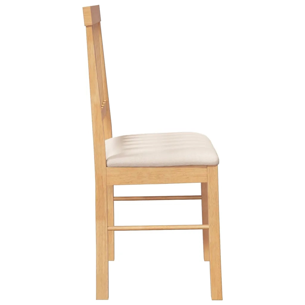 Sedie da Pranzo con Cuscini 2 pz in Legno Massello di Hevea 4102427