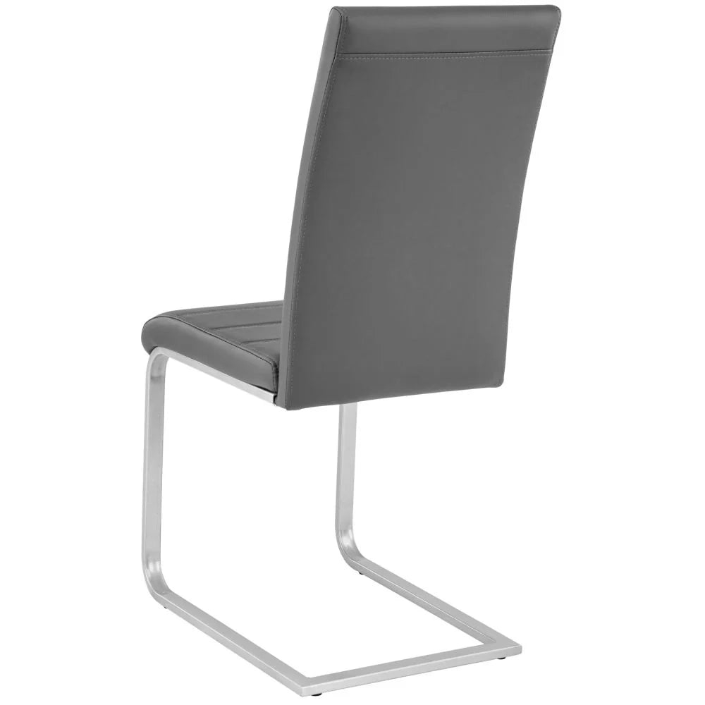 Set di 2 sedie grigie di design per sala da pranzo/soggiorno/cucina 1908015