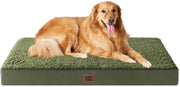 Letto per cani ortopedico per grandi cani XL 112x81x9cm, lavabile, cuscino morbido per cani, materasso per cani per in banco, verde oliva