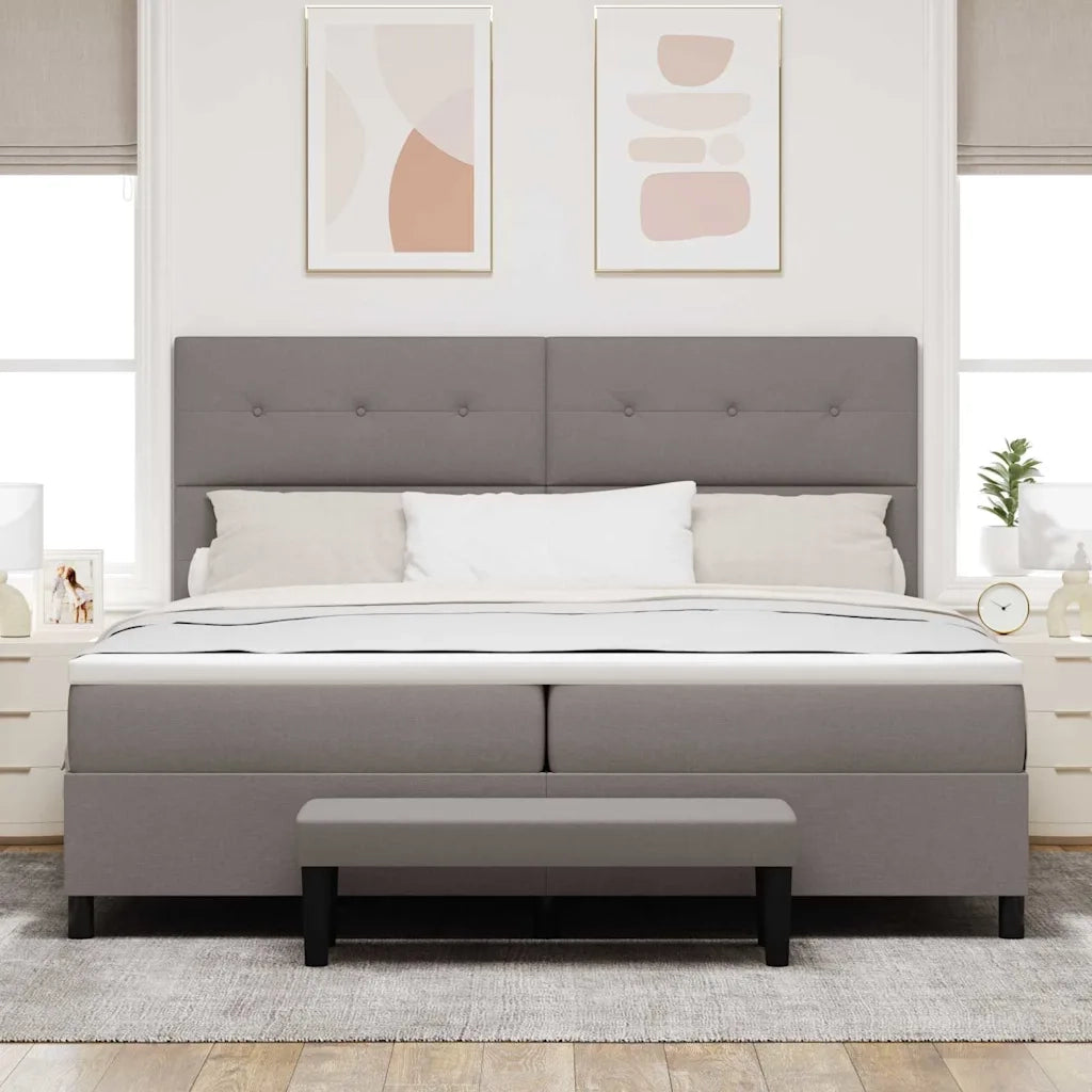 Letto a molle con testiera Talpa 200 x 200 cm Tessuto 3344097