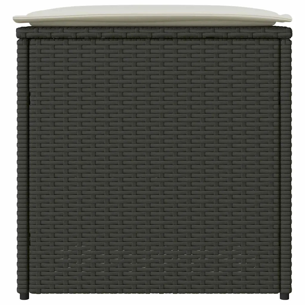 Scatola per Cuscini Nero 50 x 50 x 50 cm polyrattan 365408