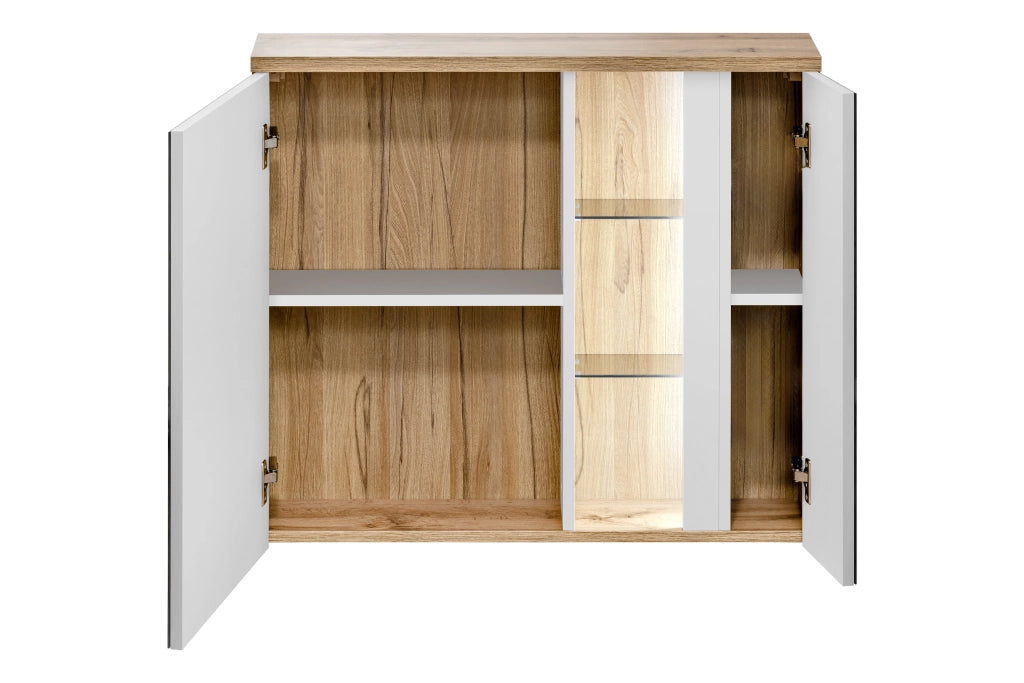 Mobile con specchio 80 cm 2 ante Bahama White 80 x 70 x 20 cm