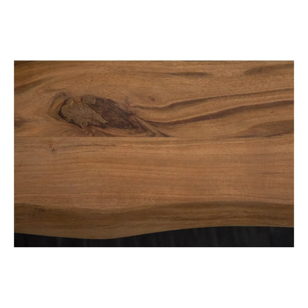 Tavolo da pranzo ARKAYA 140 cm – Piano in legno massello di acacia verniciato e gambe a U in metallo nero – Stile industriale