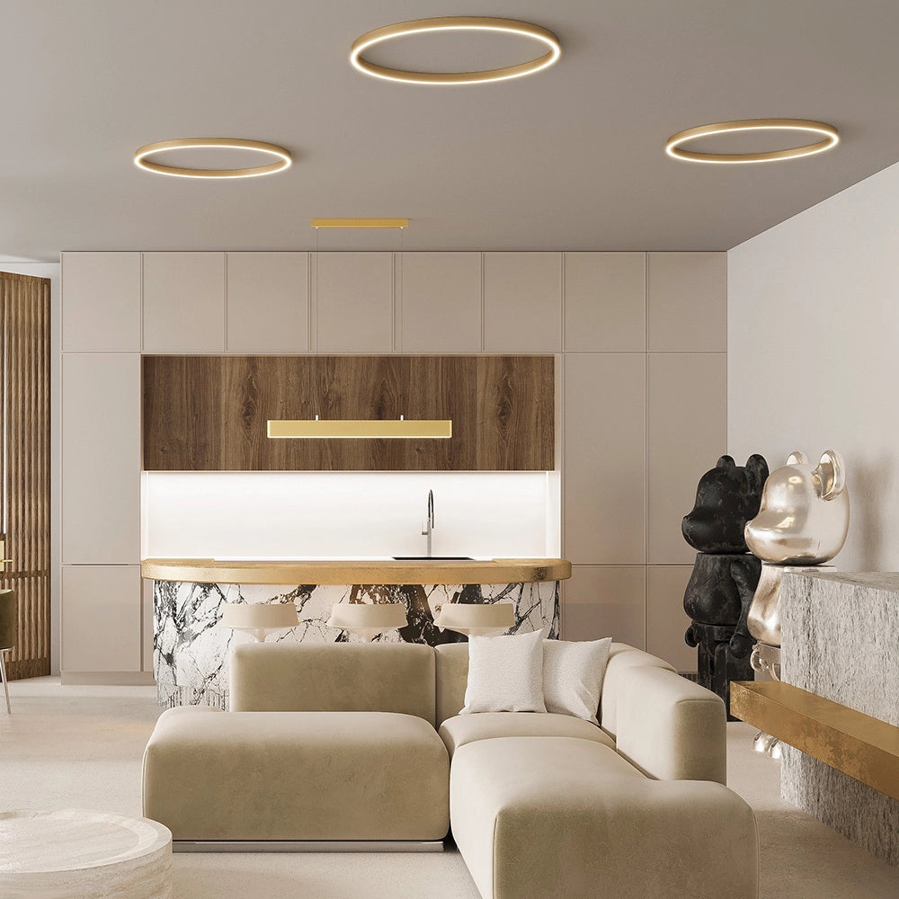 Maytoni Lampadario Moderno Rim 1 luce LED integrato ottone alluminio