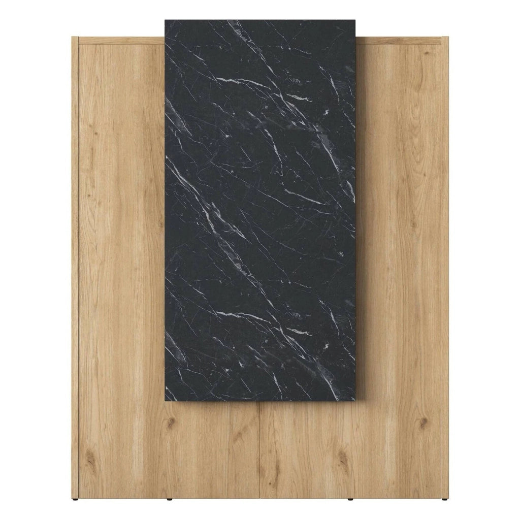 Mappano, Scrivania un Cassetto, 40x90x110h cm Marrone Noce