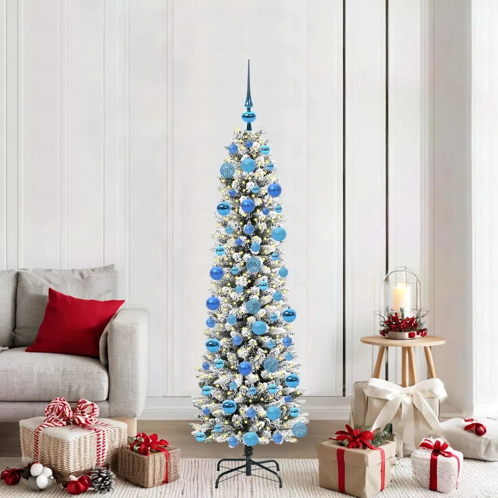 Albero di Natale | Decorazioni natalizie artificiale con 300 LED Bianco 180 cm