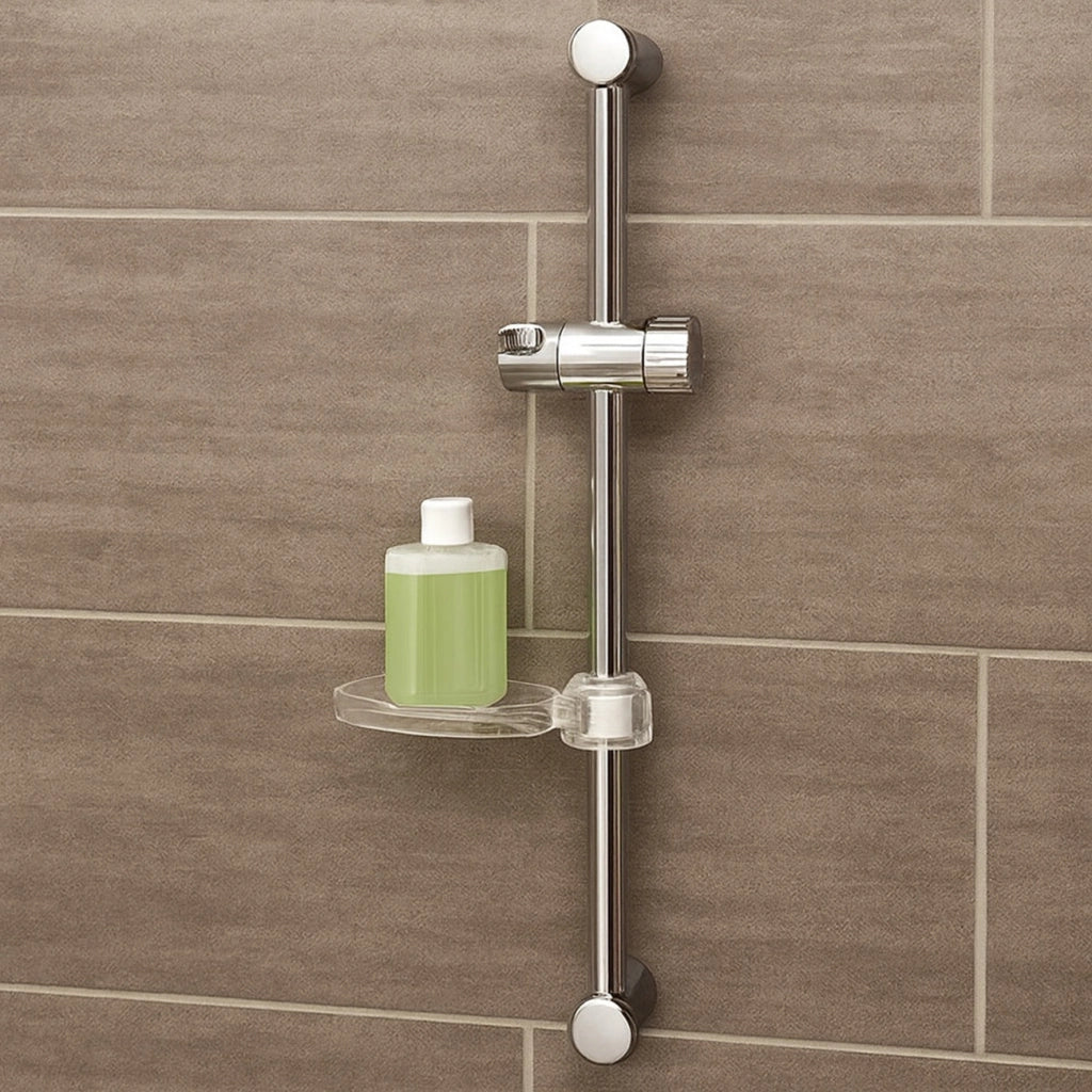 Asta saliscendi colonna doccia regolabile e portasaponetta 60 CM A.69155