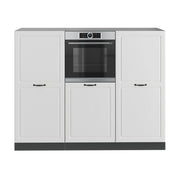 Cucine componibili piccole R-Line Bianco rustico/Antracite 180 cm senza piano di lavoro Vicco