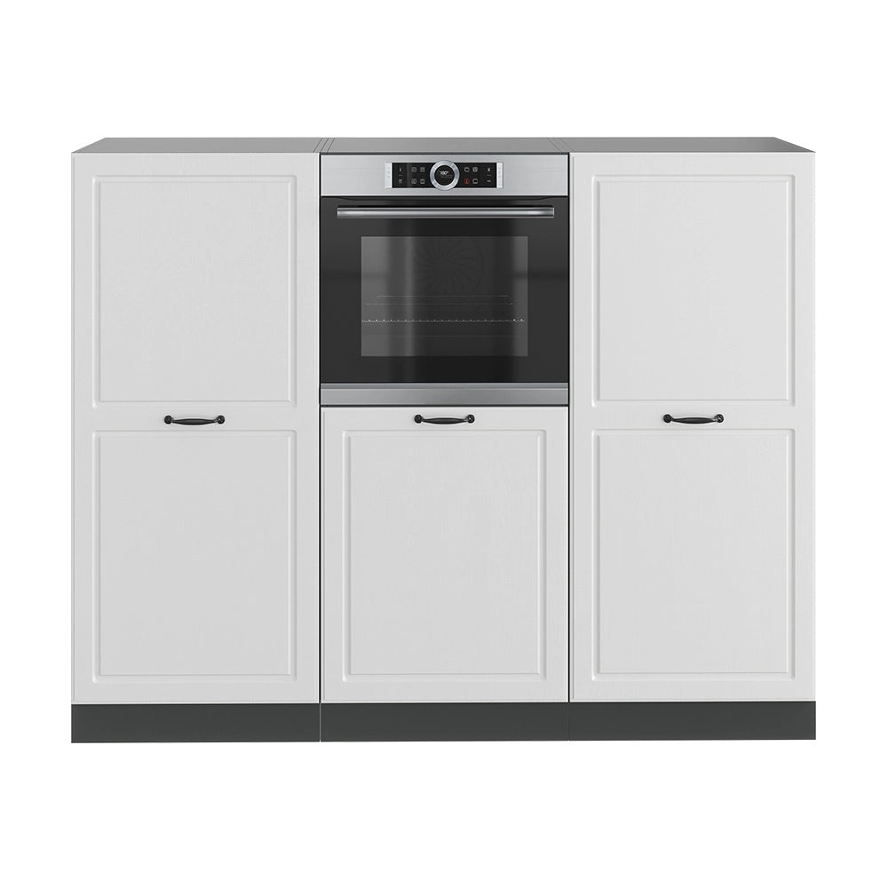 Cucine componibili piccole R-Line Bianco rustico/Antracite 180 cm senza piano di lavoro Vicco