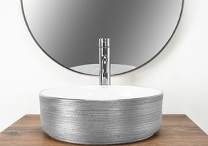 Lavabo Da Appoggio Rea Sami Brush Silver