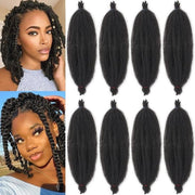 Capelli Afro Zavorranti per Finte Trecce - 8 Pacchi di 30,5 cm, Naturale Nero