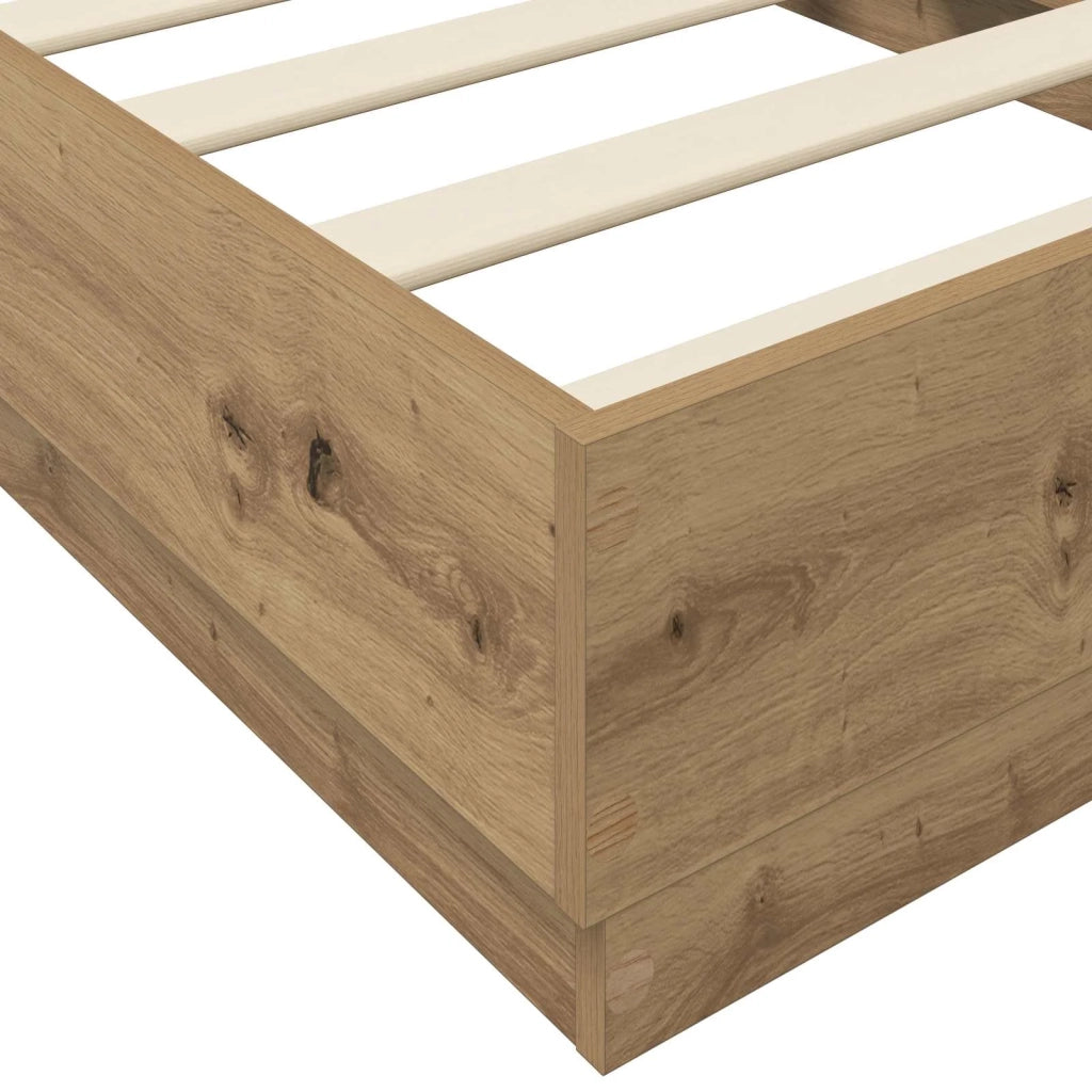 Struttura letto a pavimento Rovere Artigianale 80 x 200 cm