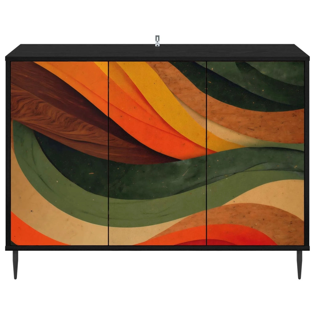 Credenza BONN Rovere Nero 102 x 33 x 76 cm Legno ingegnerizzato 8006981