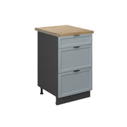 Vicco Mobiletto base per cucina Blu-grigio chiaro 50 cm , PL Rovere