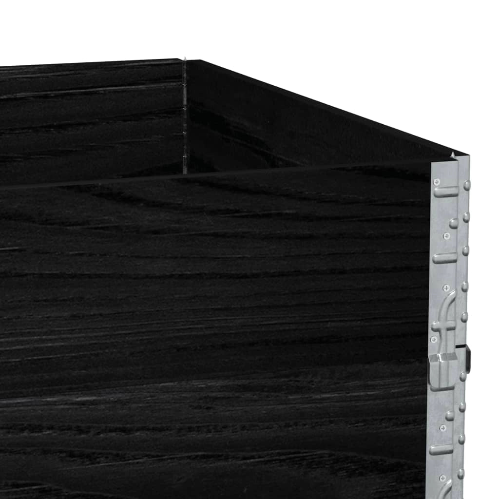 Vassoio per fioriera aiuola rialzata piante fiori terrazza giardino 120 x 80 cm legno massello di pino nero 02_0037412
