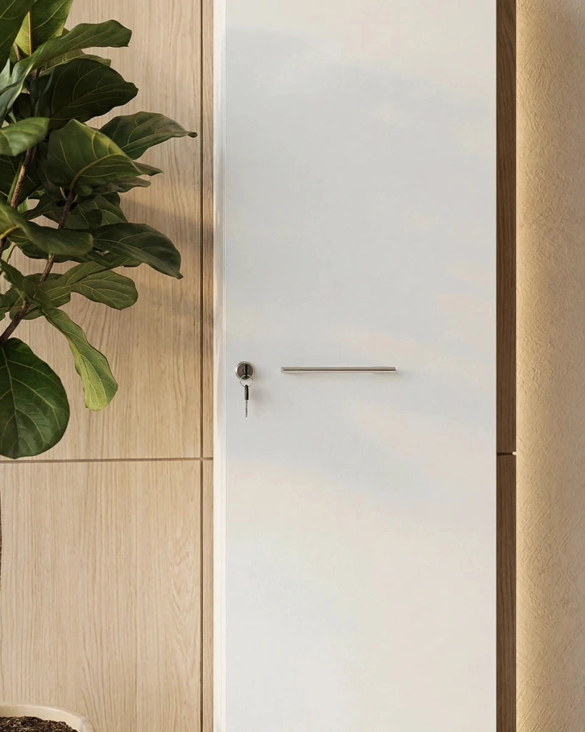 Armadio ufficio Corona - Mobile archivio 1 anta con serratura - 3 mensole incluse - L. 45 x H. 160 x P. 42,5 cm – Bianco_