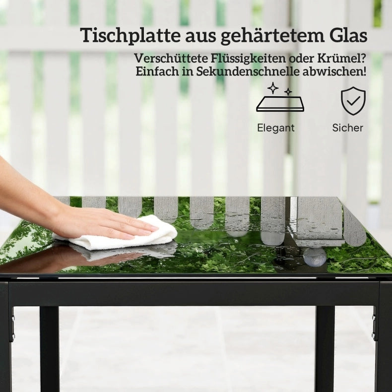Set da giardino in rattan 3 pezzi con 2 poltrone e tavolino con cuscini sfoderabili grigio scuro