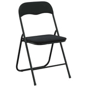 Sedia pieghevole 8 pz | Sedie da cucina Nero 48 x 44 x 78 cm Velluto