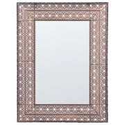 Specchio da parete in rame 69 x 90 cm cornice decorative rettangolare accessorio per la casa elemento di o